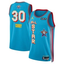 Mens #30 Stephen Curry Light Blue 2025 NBA Al...