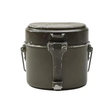 Original Austrian Military mess kit aluminum olive hiking camping cookware set