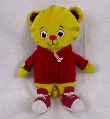 Daniel Tiger's Plush Stuffed Animal Talking Mr Rogers Yellow Red 12'' Bin X