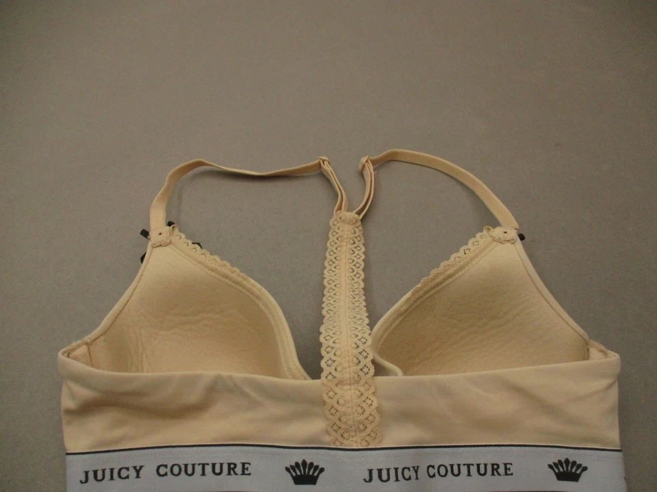 Sujetador 34B Juicy Couture para mujer beige forrado con aros cierre frontal espalda deportiva 8R Foto 4 de 4