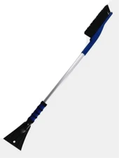 Ice Scraper with Snow Brush 2 IN 1 - Aluminum 35'' Length 