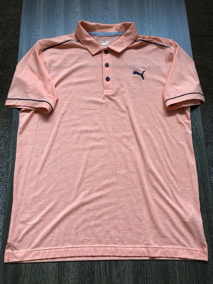 NEW Puma Men's Light Orange Soft Golf Polo Size Medium
