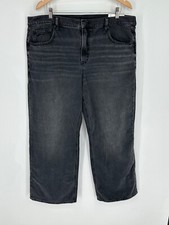 American Eagle BLACK BLAZE Women's Sz 18 34W Strigid Stovepipe Jeans Denim Z8