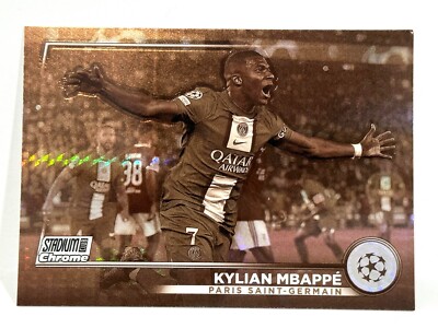 2022-23 Topps Stadium Club Chrome UCL Kylian Mbappe Sepia Prism