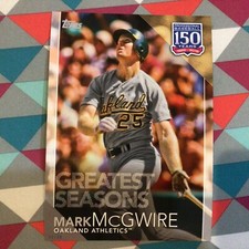 #136 Mark Mcgwire Athletics 5x7 MVP 03/49 made 2019 Topps 150 Years of Greatest