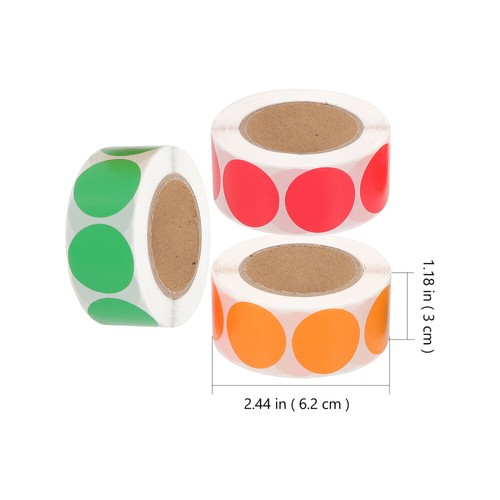 3 Rolls Seal Sticker Dot Mark Sticker Adhesive Sticker Home Labeling - 第 8/12 張圖片