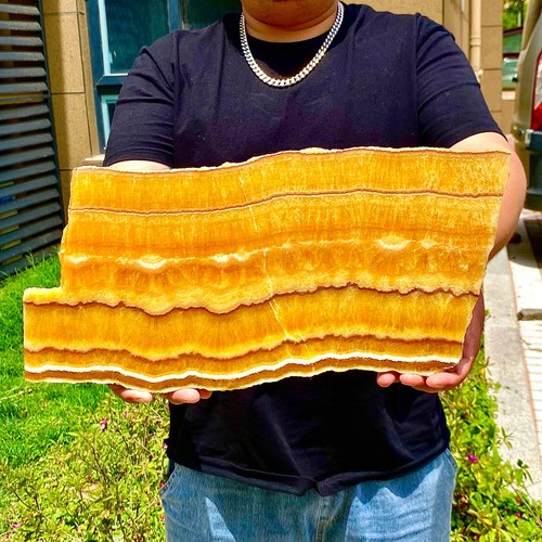 4.88LB Natural yellow calcite flakes mineral polished crystal energy therapy - 第 6/15 張圖片