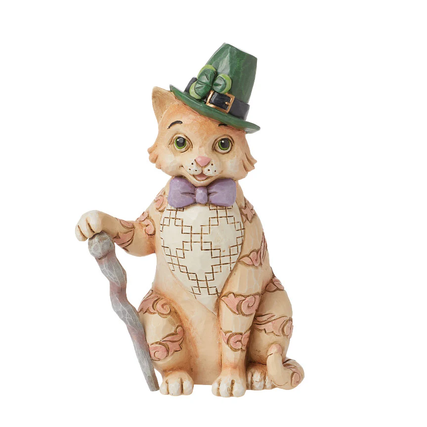 Jim Shore Figurine IRISH TABBY CAT-PURR-FECTLY IRISH 6016364 BRAND NEW