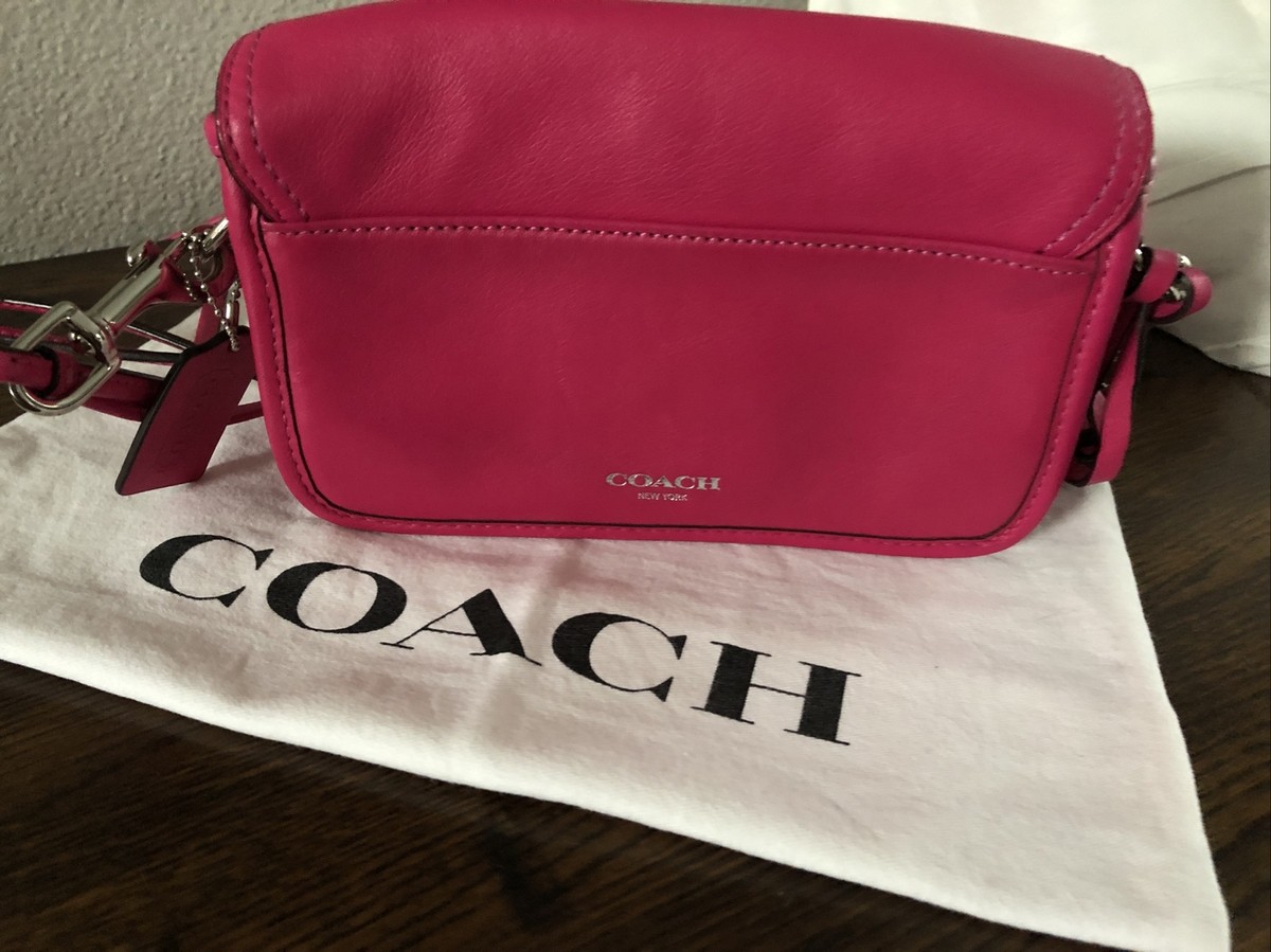 バッグ Vintage Coach Pink Leather Purse Handbag Vintage COACH Hamptons Soho Hot Pink/Fuchsia Leather Satchel