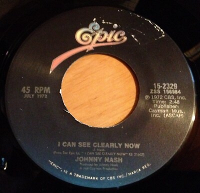 Johnny Nash 45 I Can See Clearly Now / Stir It Up  reissue