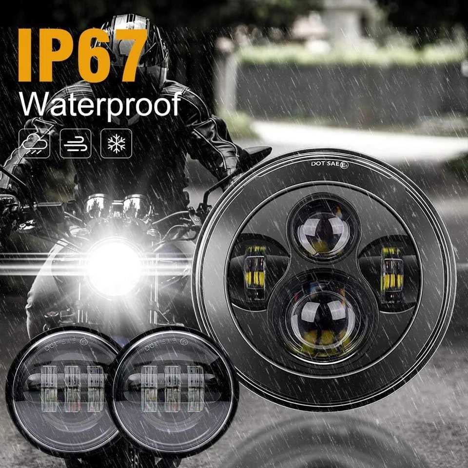 Faros LED y luces de paso FLSTC clásicos para Harley Davidson Heritage Softail Foto 2 de 4