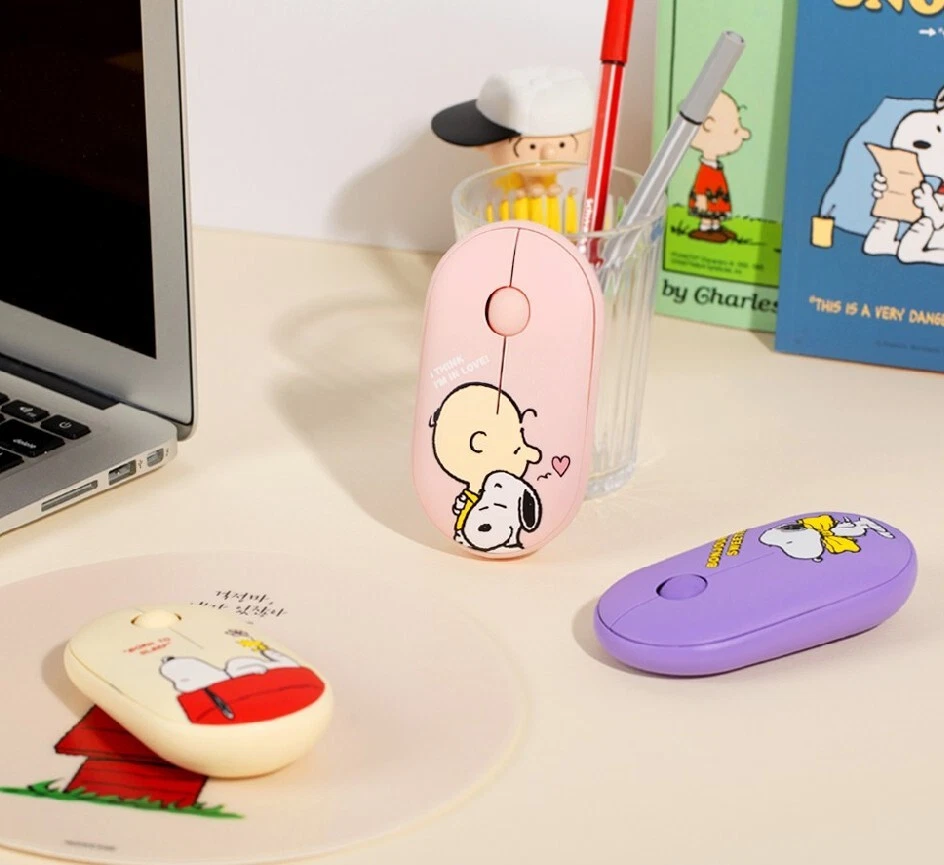 PEANUTS Snoopy Multi Pairing Wireless Mouse/2.4GHz Mice/Noise/Receiver/Bluetooth - Image 4 of 4