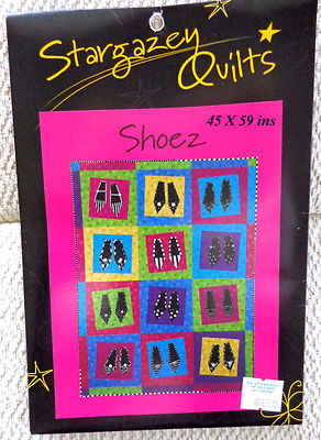 Muster für Wandbehang Stargazey Quilts (SCHUHE) Blöcke 6, 8 & 10'' - 45 x 59''