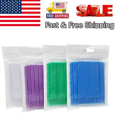 400 Pcs Dental Microbrush Micro Brush Applicator Tips Regular/Fine/Cylinder USA