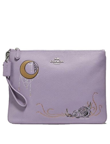 NEW Coach Zip Card Case with Floral Print CAU44 Silver/Chalk | eBay