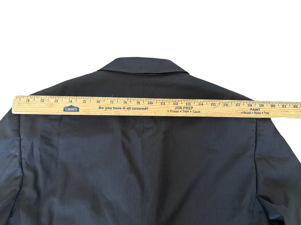 Chaqueta Blazer Abrigo de Nailon Vintage Para Hombre PRADA Traje Sólido Años 90 Negro 44R 54R Foto 4 de 4