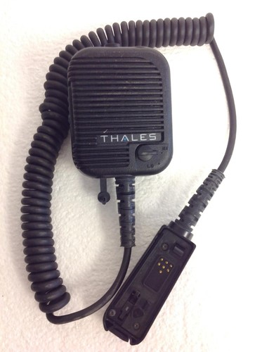 Thales Radio Lautsprecher Mikrofon Mikro 23386 - 1600469-3 mit Gürtelclip, FUNKTIONSFÄHIGE MENGE