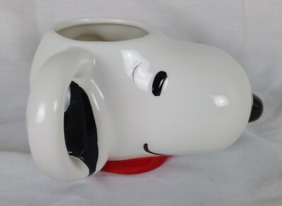 Ceramic Coffee Cup Mug ~ PEANUTS SNOOPY Sculpted Head Excellent ...