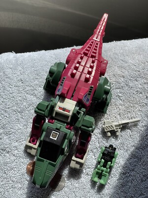 Working Skullcruncher 100% Complete Headmasters 1987 Transformers G1 manual Grax
