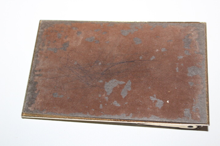 Vintage PS Park Sherman Retro MCM Notepad Holder Gold Glitter - 2