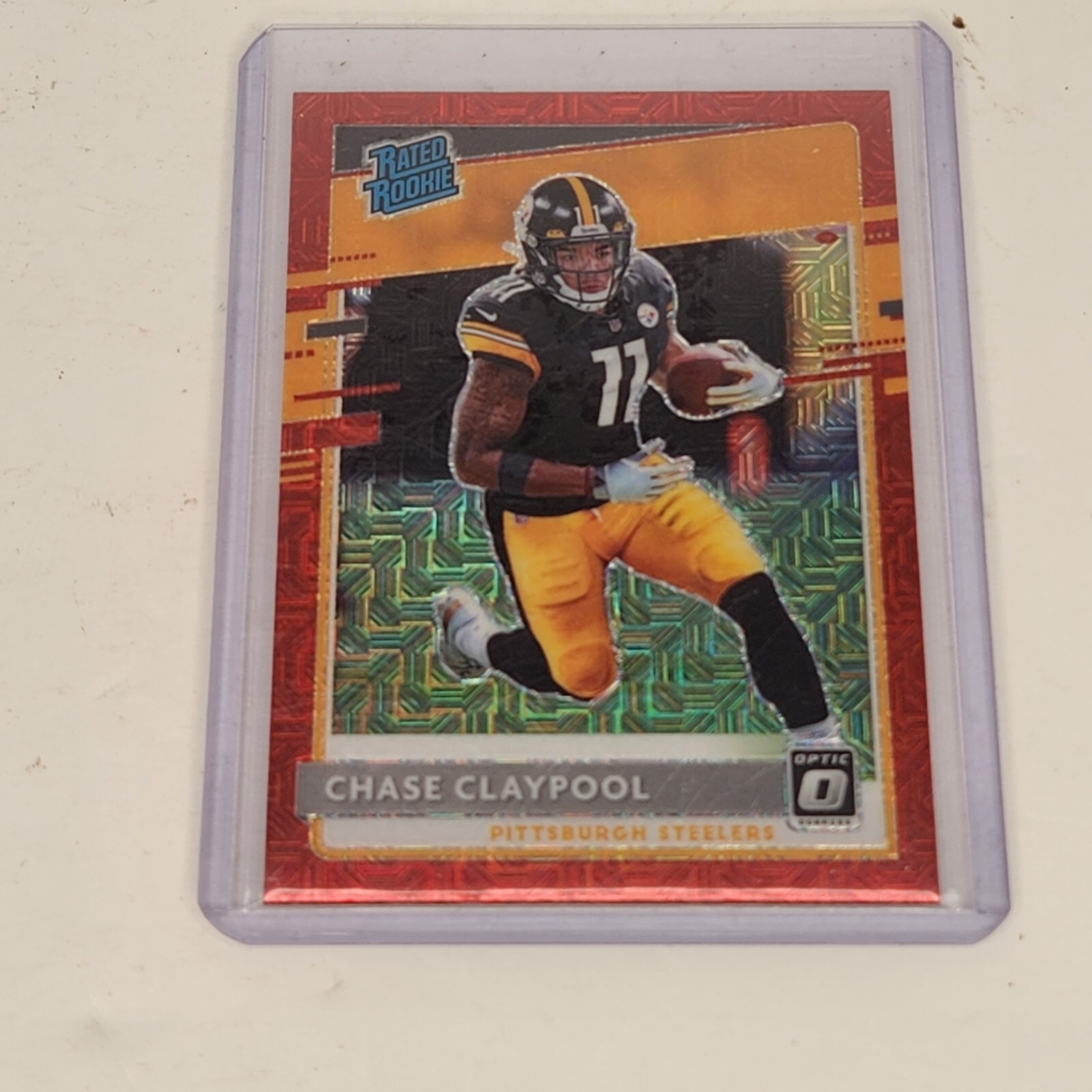 2020 Panini Donruss Optic Rated Rookies Red Hyper Prizm Chase Claypool Rookie RC