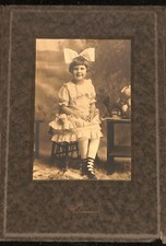Victorian Antique Cabinet Card Photo of a Little Girl