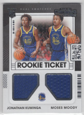 2021-22 Contenders Rookie Ticket Dual Swatches Jonathan Kuminga Moses Moody