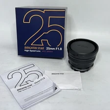 Brightin Star 25mm F1.8 APS-C Large Aperture Fixed Focus lens for Mirror Camera