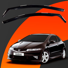 Honda Civic MK8 3 Door 2006-2012 2pcs Haibak Wind Deflectors Tinted