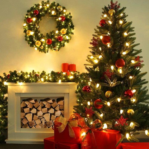25-Pack Ceramic C9 LED Christmas Light Bulbs, Warm White LED Light Bulbs Holi... - Picture 6 of 7