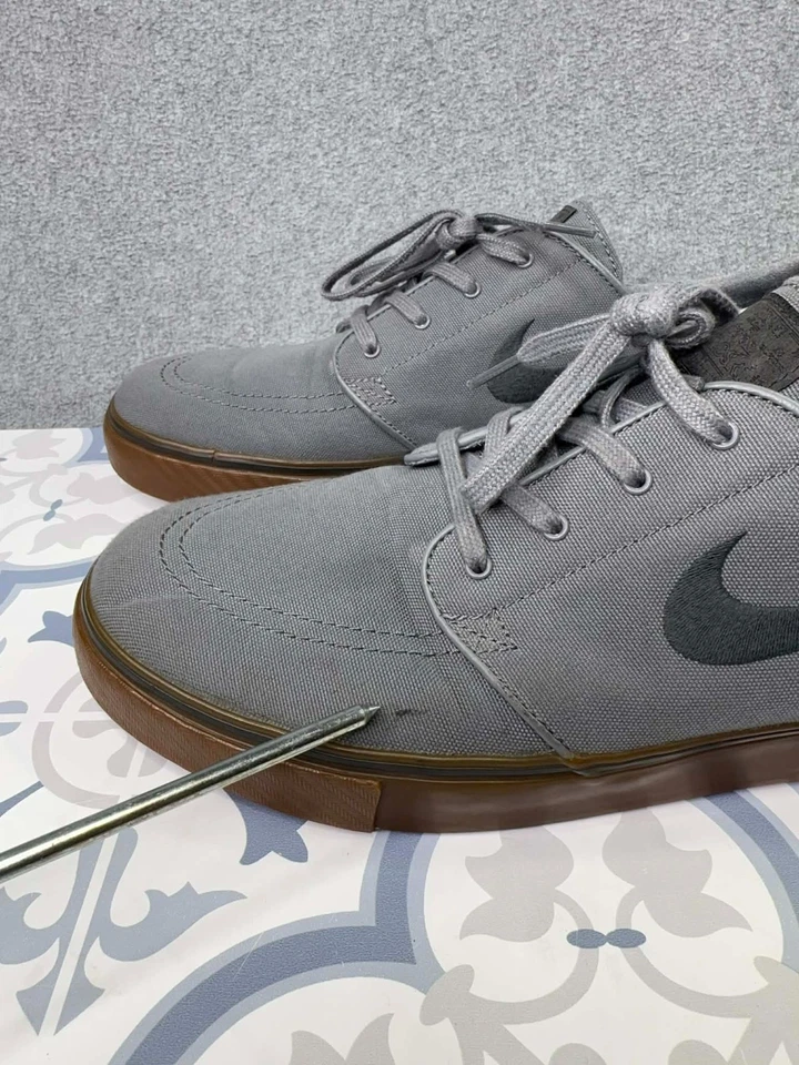 Nike SB Zoom Stefan Janoski Zapatos de Skateboarding Para Hombre Talla 13 Gris Lona Swoosh Foto 4 de 4