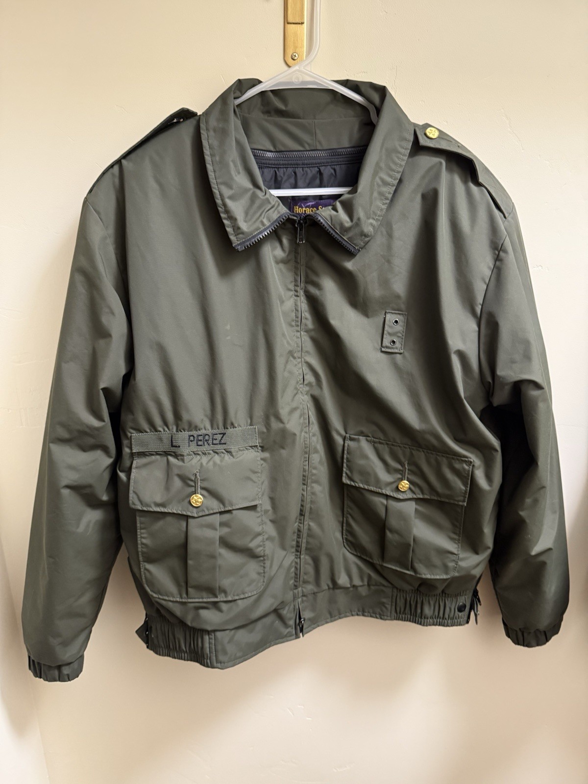 Horace Small Security Jacket Green Thinsulate Ins… - image 1