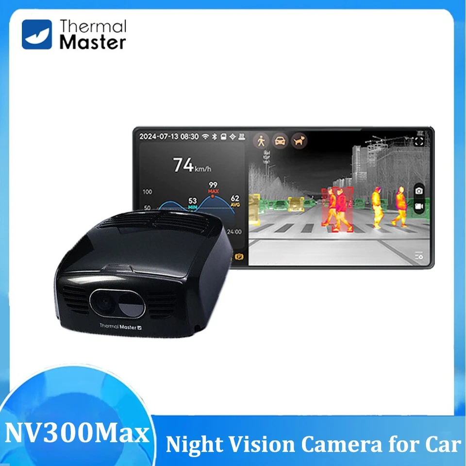 THERMAL MASTER NV300Max Night Vision Camera for Car,300m anti-collision Thermal Camera 32G WIFI