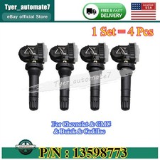 4 PACK Tire Pressure Monitor Sensor For GM Buick Chevy GMC TPMS 433MHz 13598773