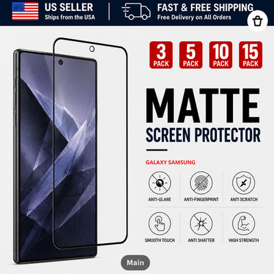 Anti-Glare Matte Soft Screen Protector For All Galaxy Samsung 3-15 Pack