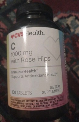 CVS Health C -1000 MG with Rose Hips 100 Tablets Brand NEW  