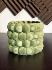 Vaso Futura Verde Oliva - stampa 3D, design moderno