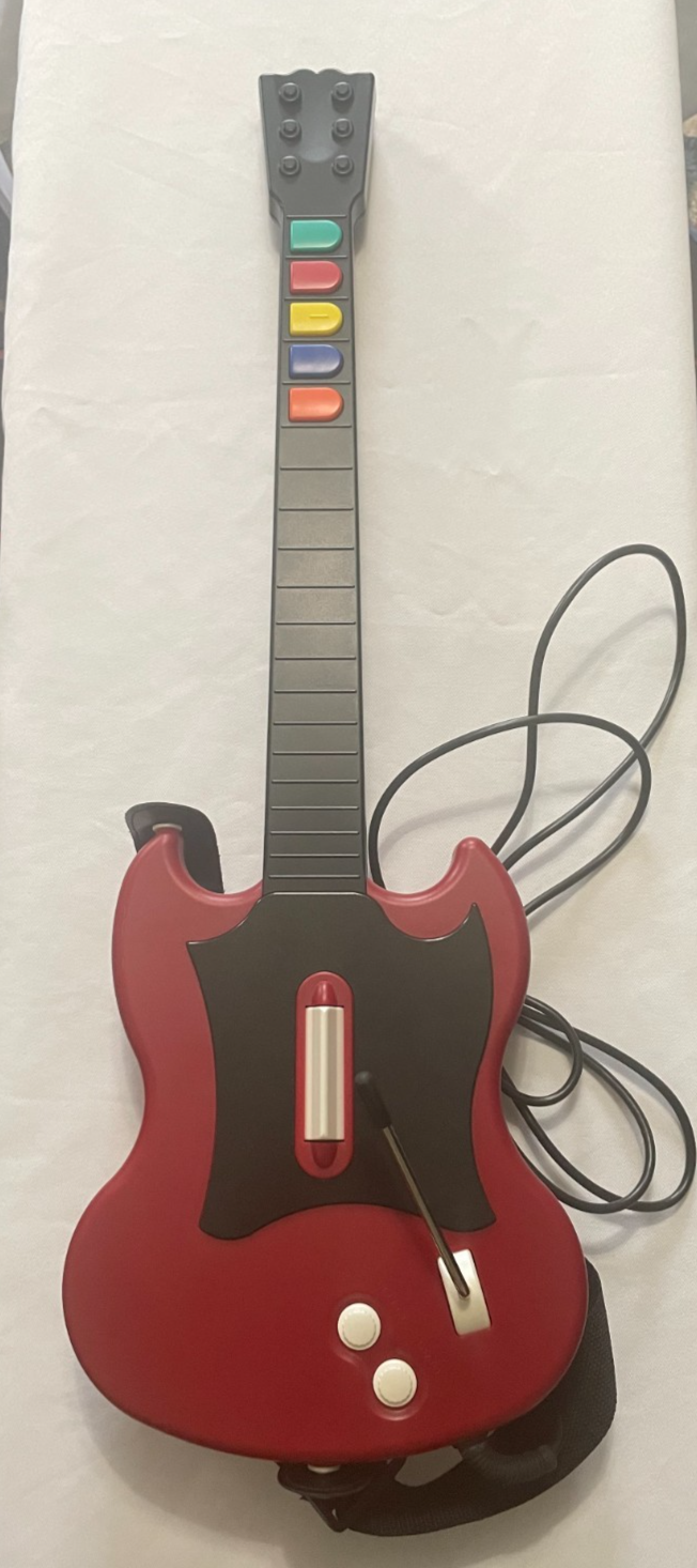 PS2 Guitar Hero Red Octane PSLGH Wired Guitar Controller PlayStation 2 Untested