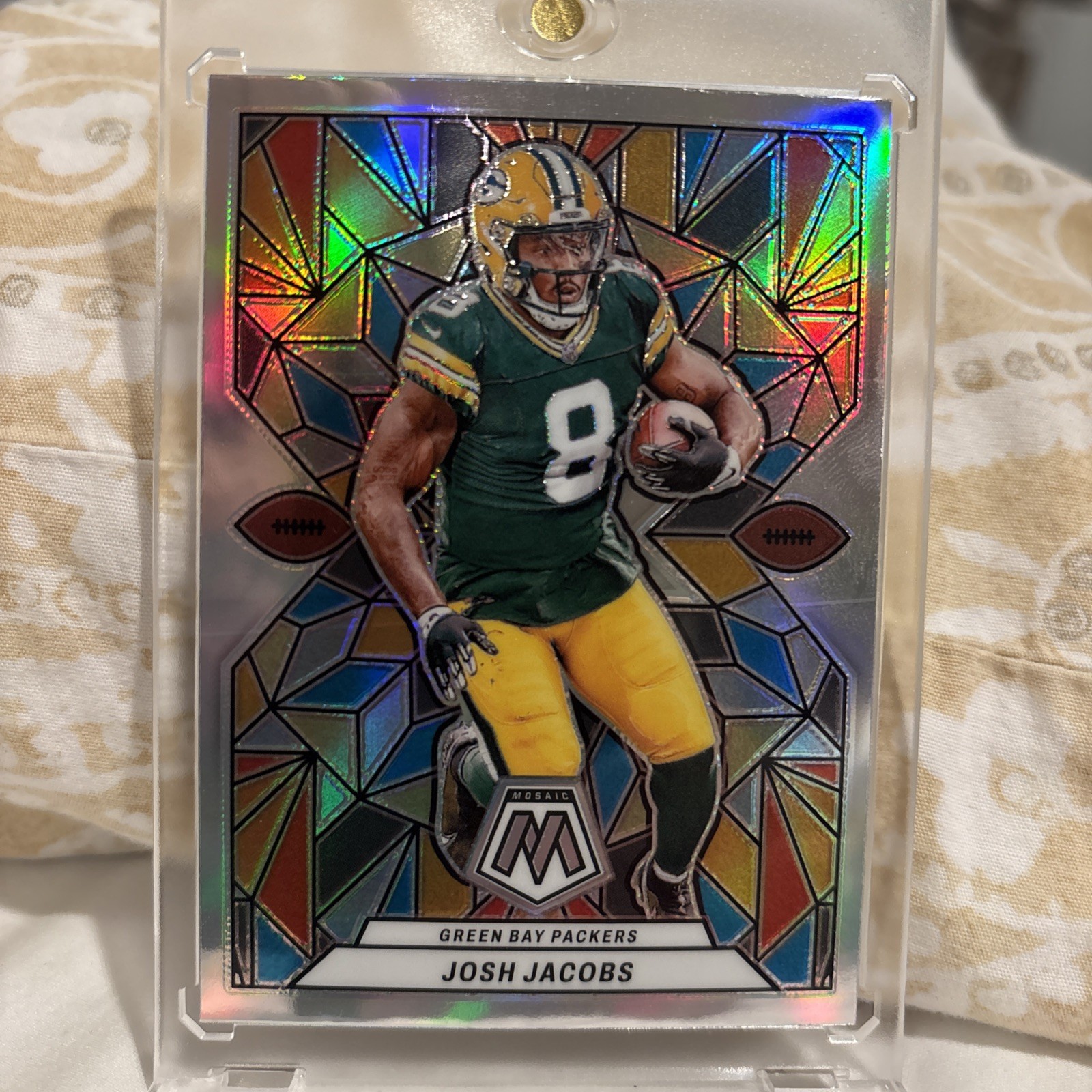 2024 Panini Mosaic Stained Glass Josh Jacobs #SG-5