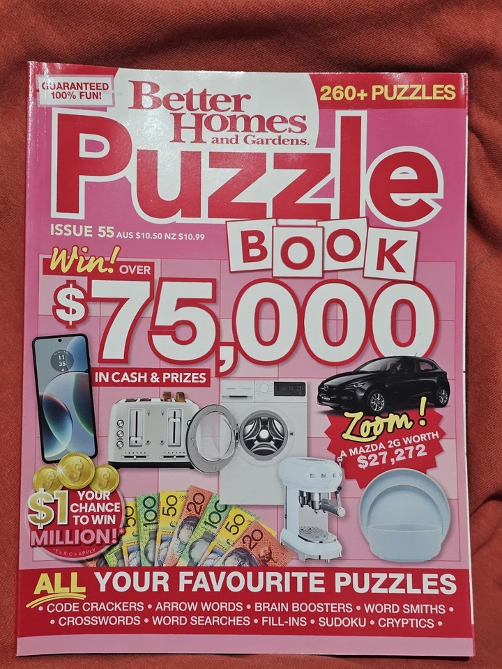 #55 Better Homes and Gardens PUZZLE BOOK,260+ Puzzles Code Crackers,Crosswords - Image 2 of 4