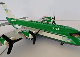 Lego Cargo Plane 7734 City Airport 100% Complete Set 463 Pieces 3 Minifigures