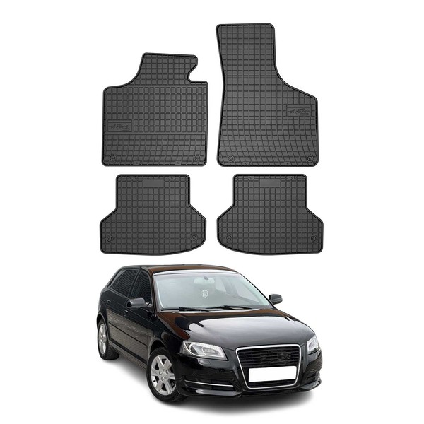 Omac Gummi FußMatten FüR Audi A3 Sportback 8P1 8PA 3TüR 2003-2013 Schwarz 4X-image