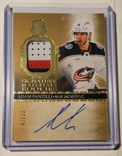 Adam Fantilli Rookie Patch Auto 2023-24 The Cup Signature Materials Blue Jackets