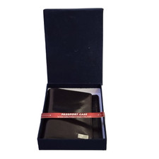 Bi-fold Wallet Full-Grain Leather 5.5x4" Brown Protects Passport Easy Access 517