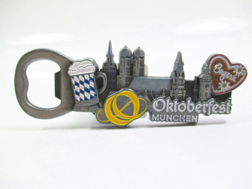 Munich Oktoberfest bottle opener magnet metal souvenir Germany Frauenkirche