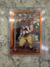 2025 Topps Chrome Christian McCaffrey Orange Parallel /25 #263