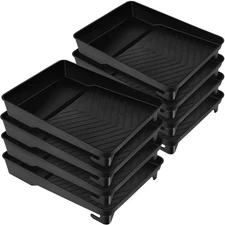 8 Pcs Paint Tray 9 Inch Reusable Plastic Roller Pan for 9 Inch Roller Brushes...