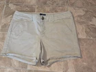 Women's American Eagle Midi Stretch Khaki Shorts Size 12