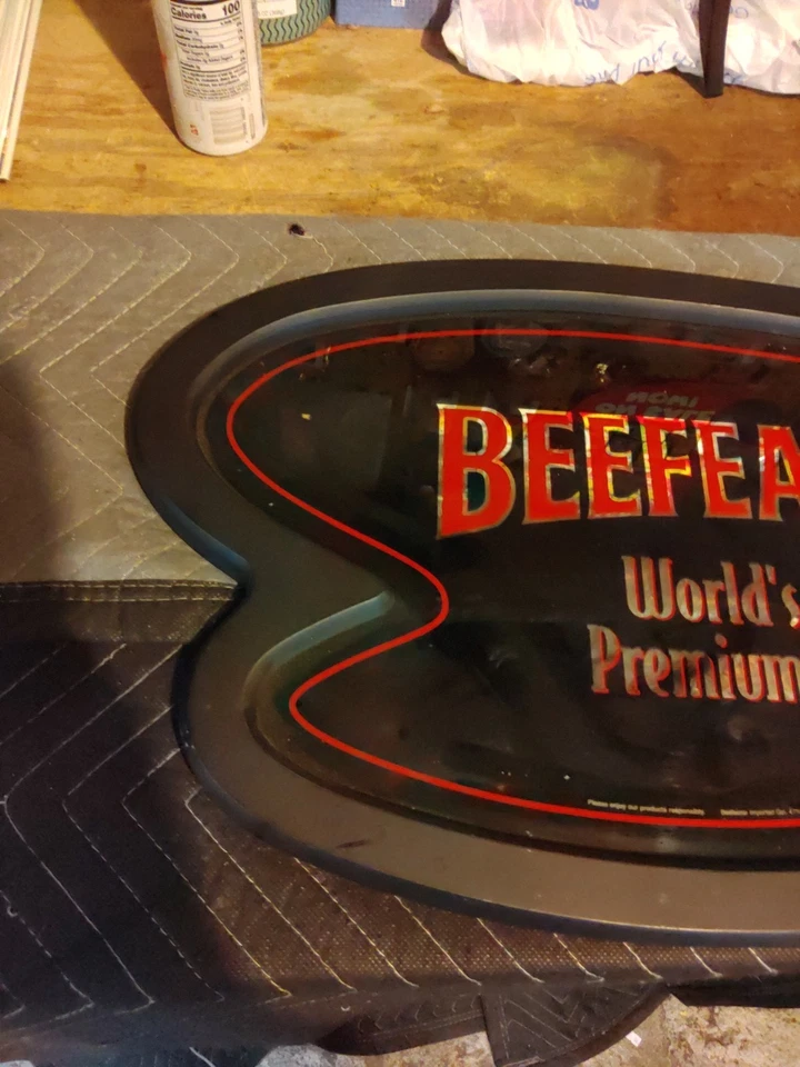 Letrero de barra promocional de ginebra Beefeater Premium excelente forma Foto 3 de 4