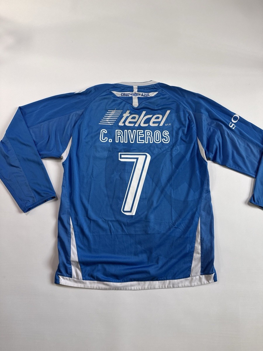 Cruz Azul 2008 09 Cristian Riveros Long Sleeve Home Football Shirt